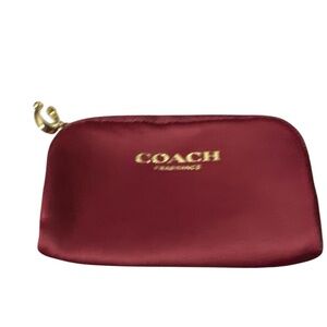 Coach Red  Cosmetic Case with Gold Accents new cute 🥰